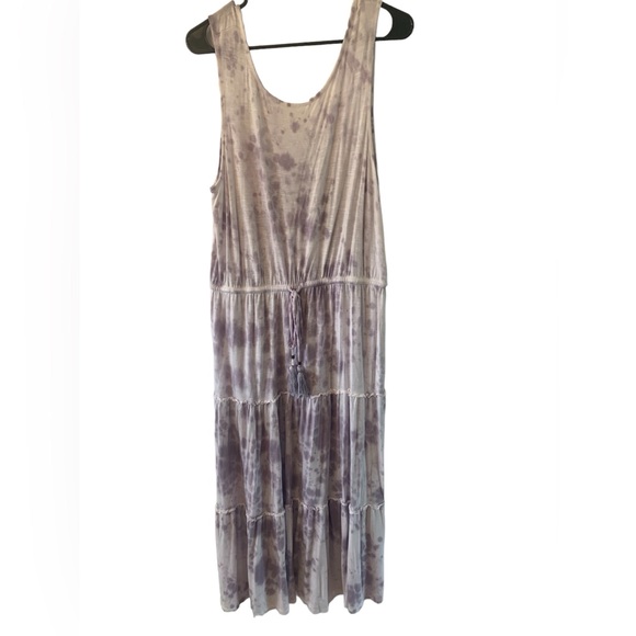 Knox Rose Dresses & Skirts - Knox Rose Size Large‎ Womens Purple & White Tie Dye Sleeveless Tiered Maxi Dress